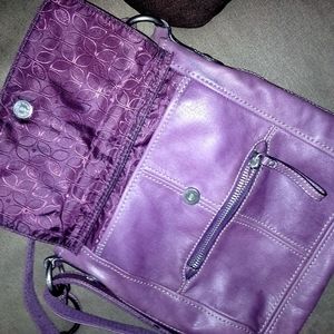 Vintage fossil crossbody leather purse